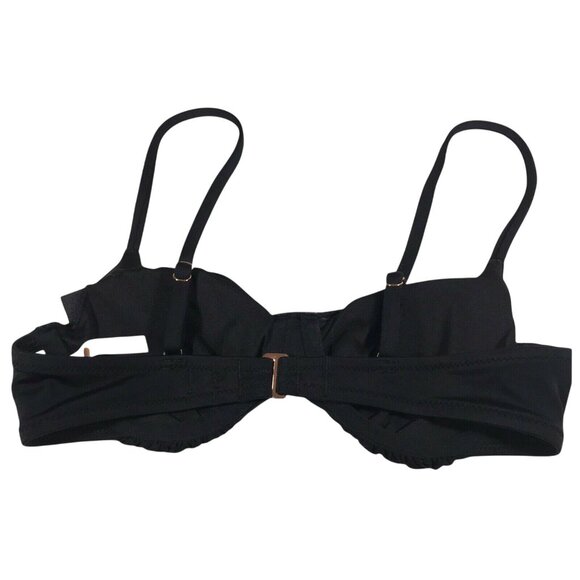 Shade And Shore Womens Size 32B Swim Top Adjustable Straps Black New Without Tag - Picture 2 of 10